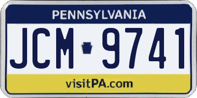 PA license plate JCM9741