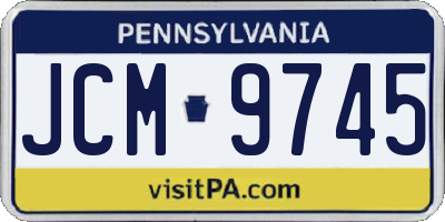 PA license plate JCM9745