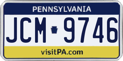 PA license plate JCM9746
