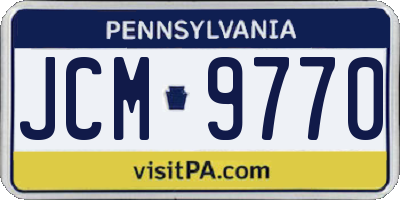 PA license plate JCM9770