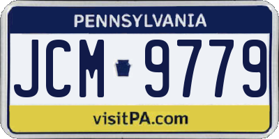 PA license plate JCM9779