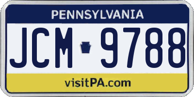 PA license plate JCM9788