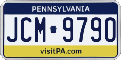 PA license plate JCM9790