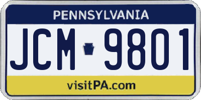 PA license plate JCM9801