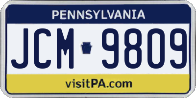 PA license plate JCM9809