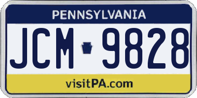 PA license plate JCM9828