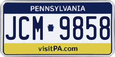 PA license plate JCM9858