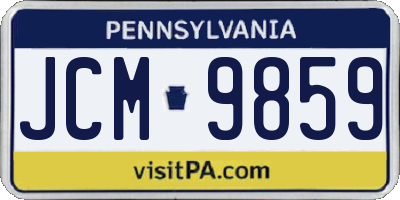 PA license plate JCM9859
