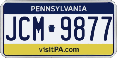 PA license plate JCM9877