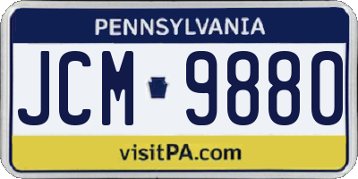 PA license plate JCM9880