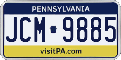 PA license plate JCM9885
