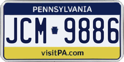 PA license plate JCM9886