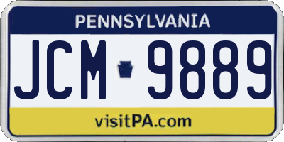 PA license plate JCM9889