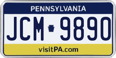 PA license plate JCM9890