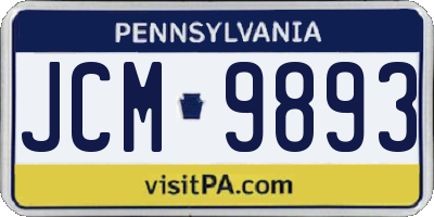 PA license plate JCM9893