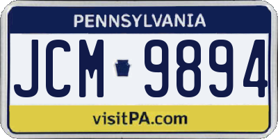 PA license plate JCM9894