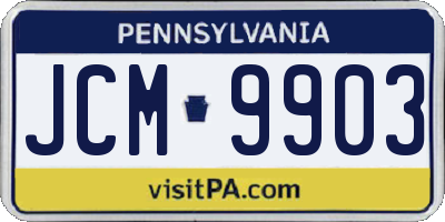 PA license plate JCM9903