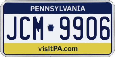 PA license plate JCM9906