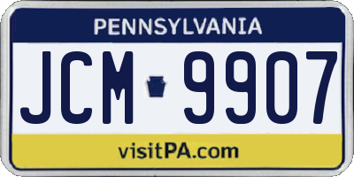 PA license plate JCM9907
