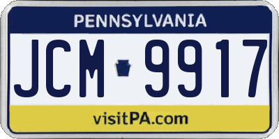 PA license plate JCM9917