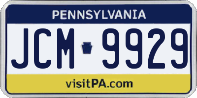 PA license plate JCM9929