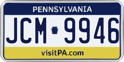 PA license plate JCM9946