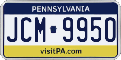 PA license plate JCM9950