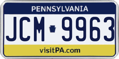 PA license plate JCM9963
