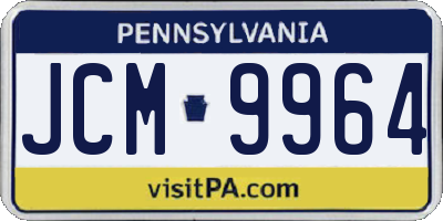 PA license plate JCM9964