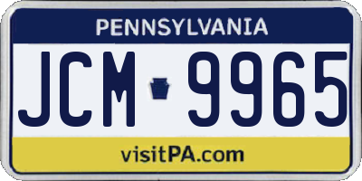 PA license plate JCM9965