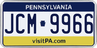 PA license plate JCM9966