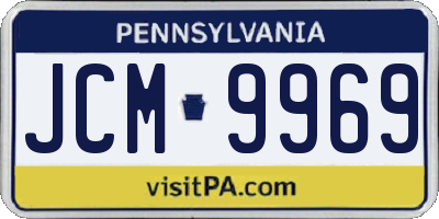 PA license plate JCM9969