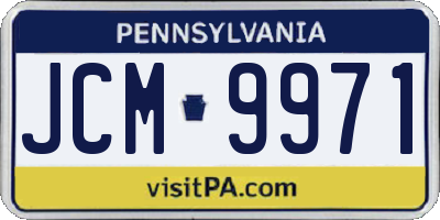 PA license plate JCM9971