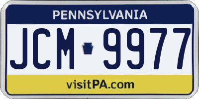 PA license plate JCM9977