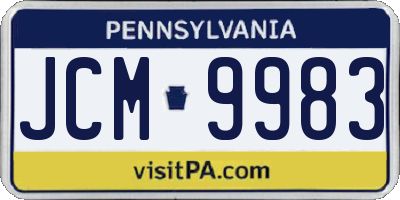 PA license plate JCM9983