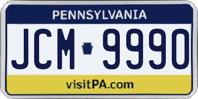 PA license plate JCM9990