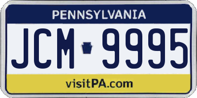 PA license plate JCM9995
