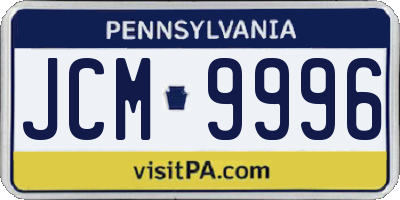 PA license plate JCM9996