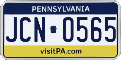 PA license plate JCN0565