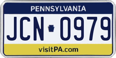 PA license plate JCN0979