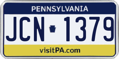 PA license plate JCN1379