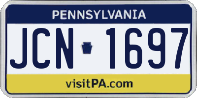 PA license plate JCN1697