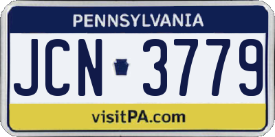 PA license plate JCN3779