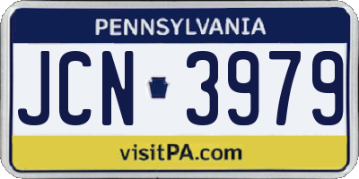 PA license plate JCN3979