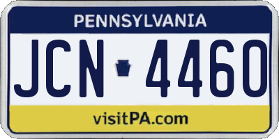 PA license plate JCN4460