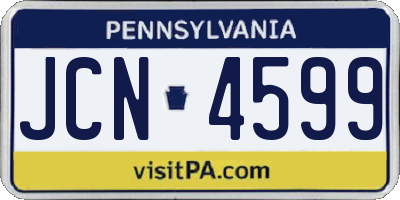 PA license plate JCN4599