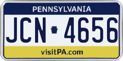 PA license plate JCN4656
