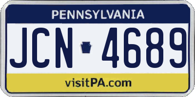 PA license plate JCN4689
