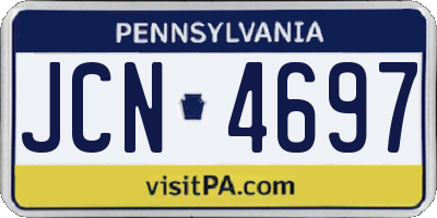 PA license plate JCN4697
