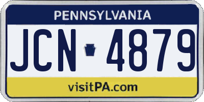 PA license plate JCN4879